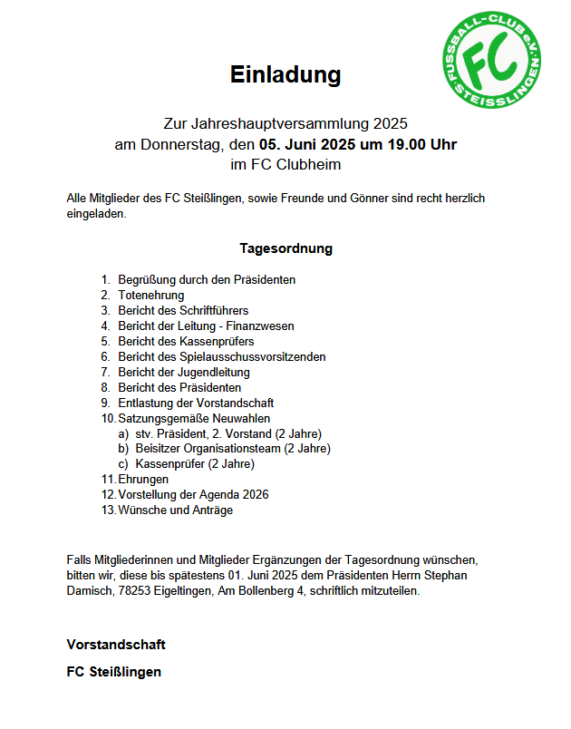 2025-05 Einladung JHV 2025 2025-05 Einladung JHV 2025